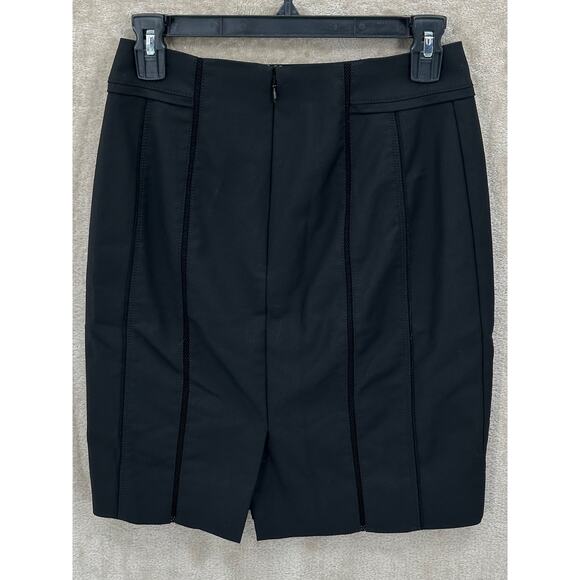 White House Black Market Skirt Womens 0 Black‎ Perfect Form Career Pencil Office - Picture 2 of 8